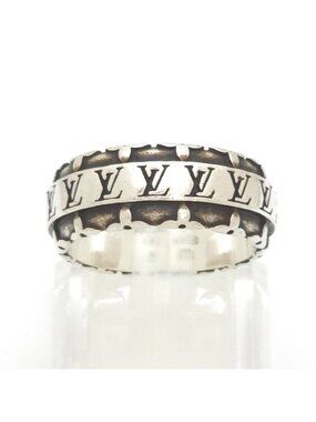 Louis Vuitton LV Drift Ring L 22 Sterling Silver LV Initial Monogram Flower Bag